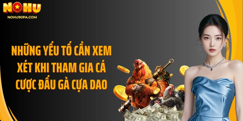 Những yếu tố cần xem xét khi tham gia cá cược đấu gà cựa dao